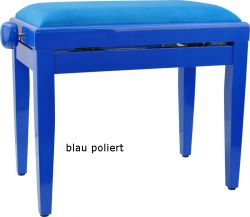 Klavierbank blau poliert hochglanz