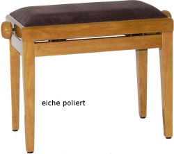 Klavierbank Eiche poliert