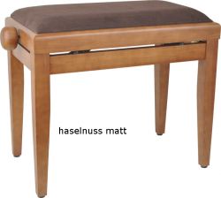 Klavierbank Haselnuss matt
