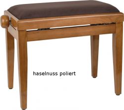 Klavierbank Haselnuss poliert hochglanz