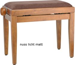 Klavierbank  Nuss light matt