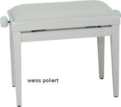 Klavierbank weiss poliert hochglanz