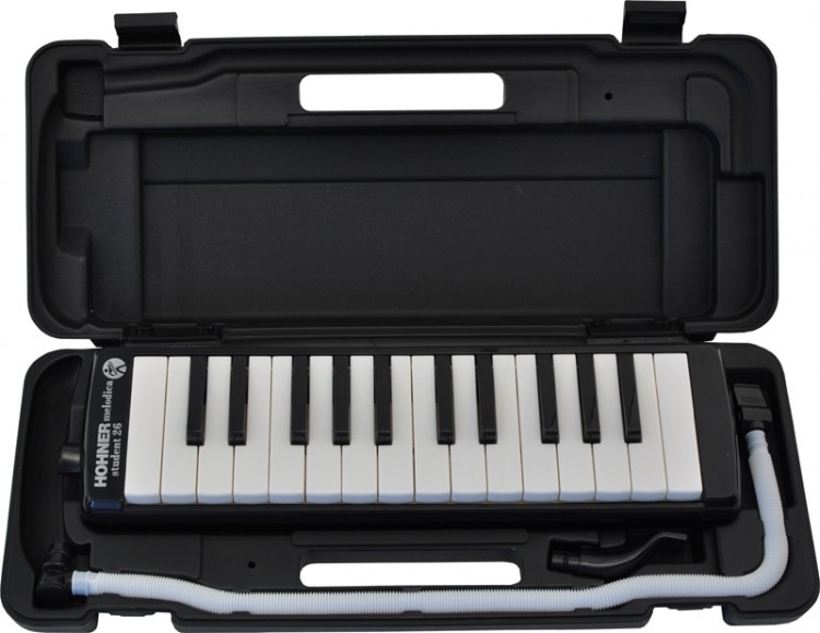 Hohner Student Melodica 26 Tasten in schwarz inkl. Anblasschlauch