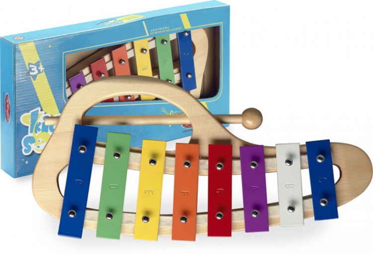 Stagg METAKC8 gebogenes Glockenspiel für Kinder mit 8 Klangplatten